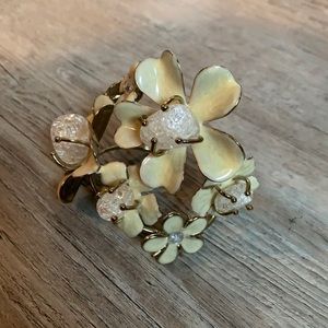Floral cuff bracelet